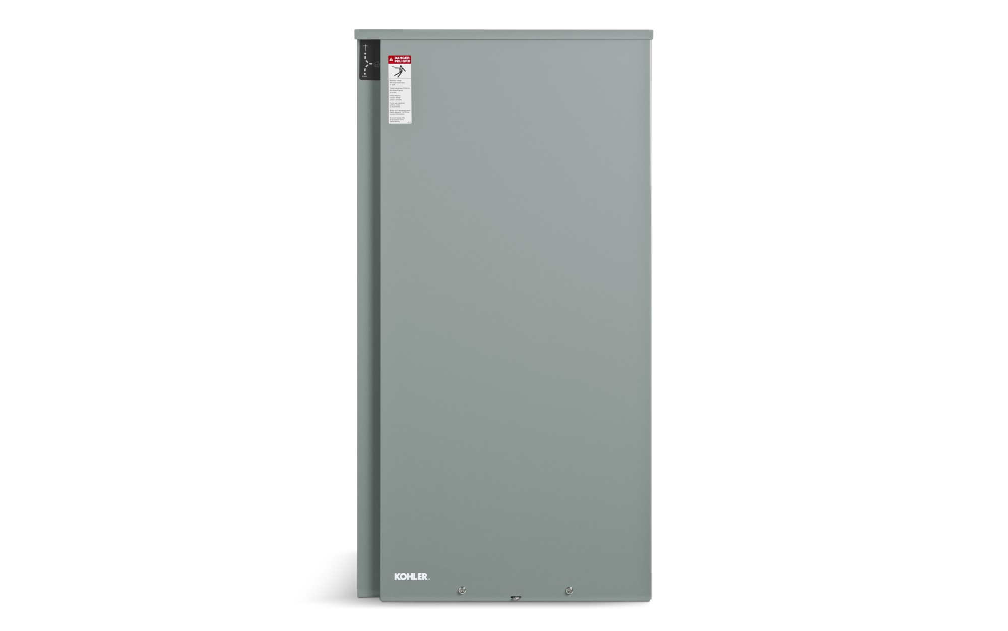 Front view of a Kohler Automatic Transfer Switch (ATS) Model RXT on empty background