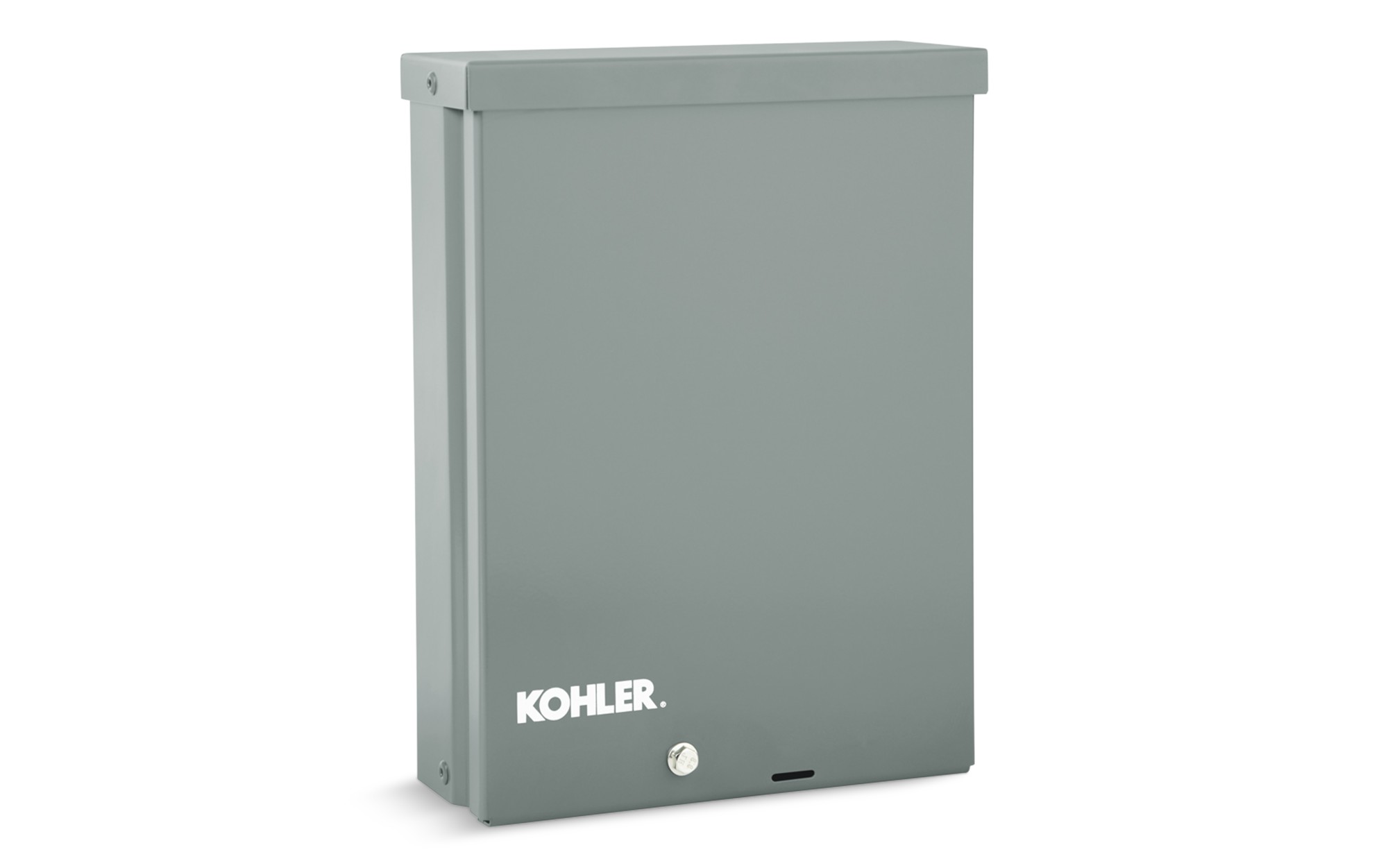 Angled left side view of a Kohler Programmable Interface Module on empty background