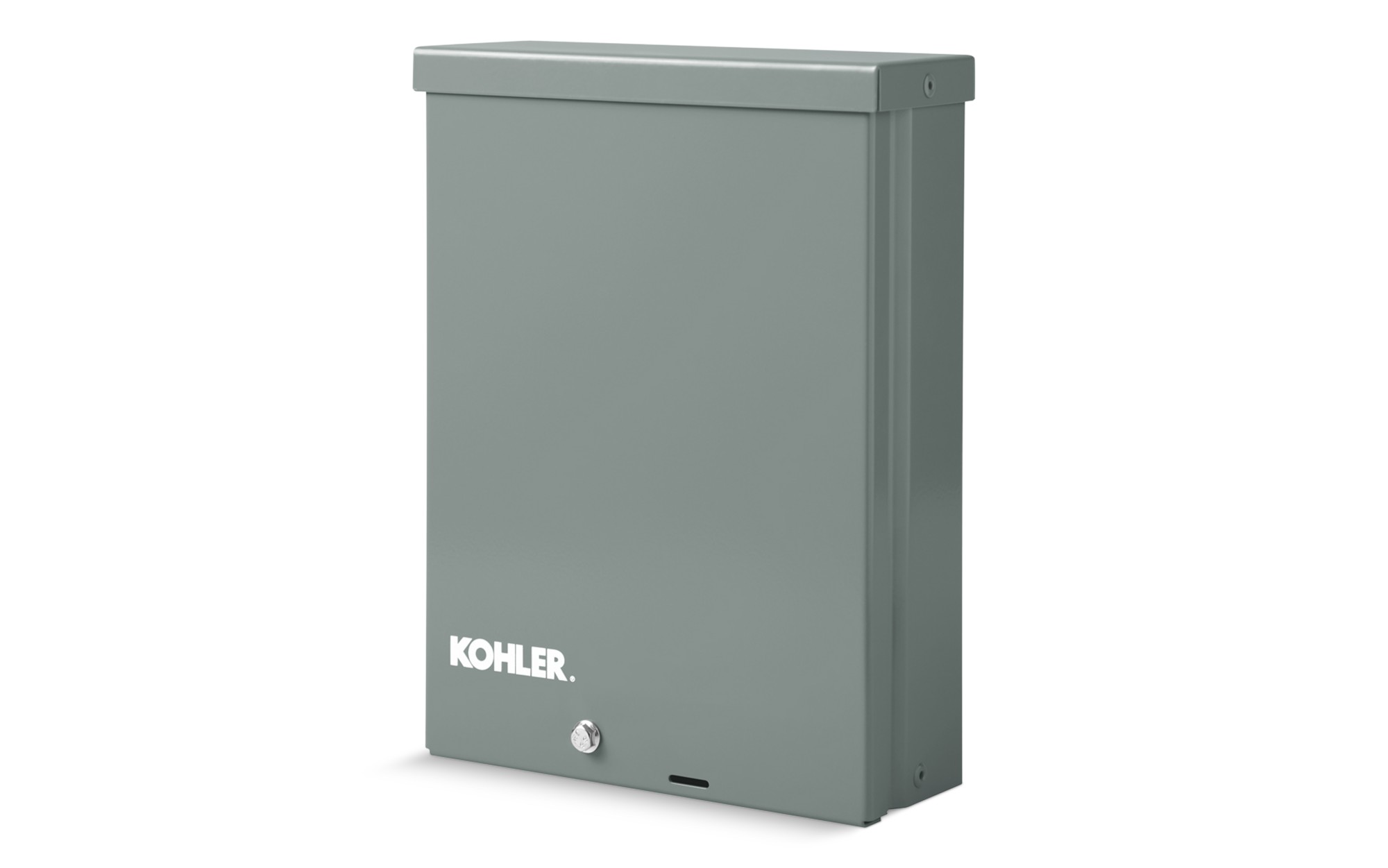 Angled right side view of a Kohler Programmable Interface Module on empty background