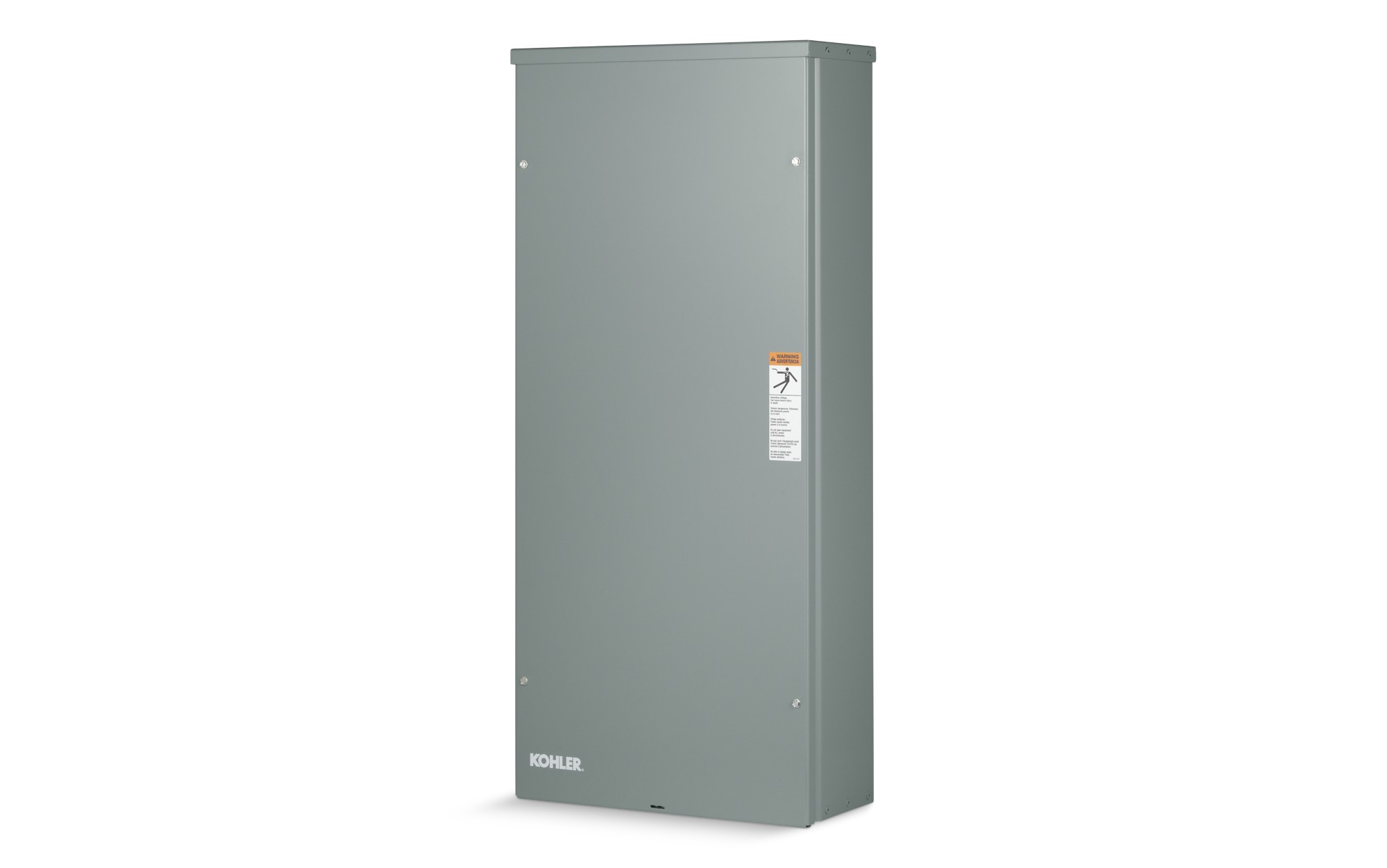 Angled right side view of a Kohler Automatic Transfer Switch (ATS) Model RDT on empty background