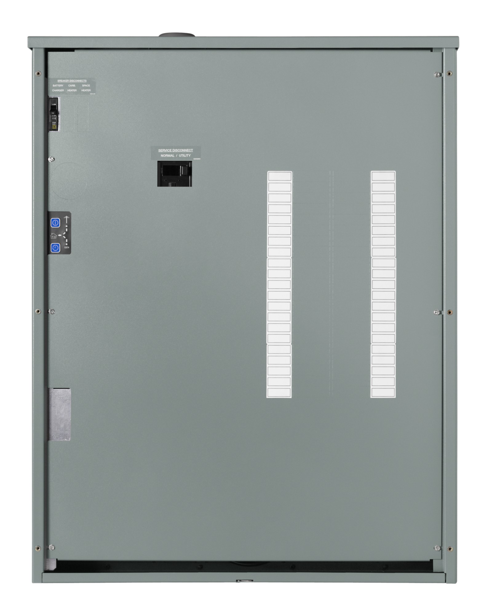Front view of a Kohler Automatic Transfer Switch (ATS) Model RDT on empty background